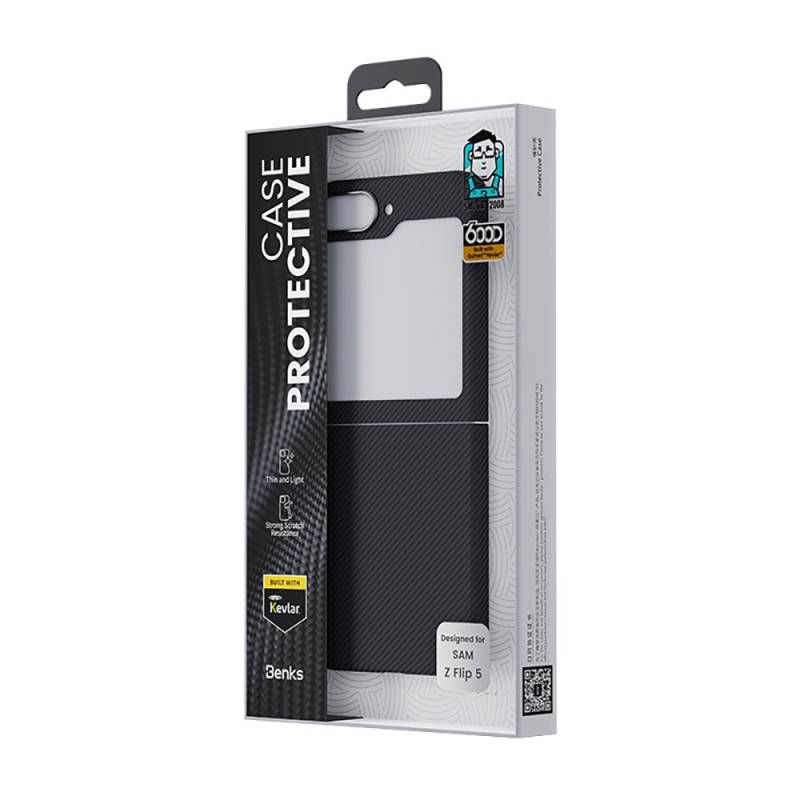 Galaxy Z Flip 5 Kılıf Karbon Fiber Benks Essential ArmorAir 600D Kevlar Kapak