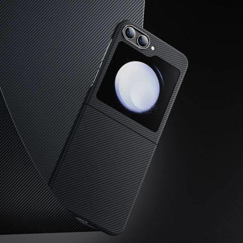 Galaxy Z Flip 5 Kılıf Karbon Fiber Benks Essential ArmorAir 600D Kevlar Kapak