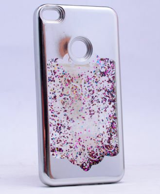 Huawei P9 Lite 2017 Kılıf Patinda Lazer Çiçekli Sıvılı Silikon