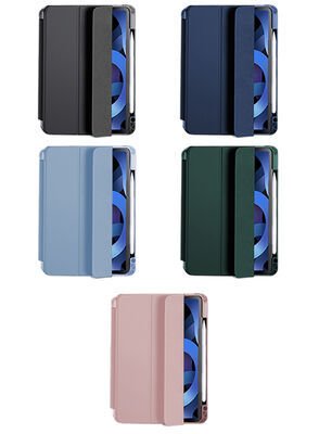 Apple iPad 10.2 (8.Nesil) Kılıf Patinda Nort Arkası Şeffaf Standlı Kılıf