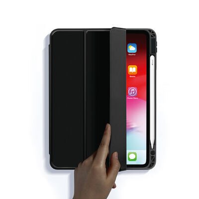 Apple iPad 10.2 (8.Nesil) Kılıf Patinda Nort Arkası Şeffaf Standlı Kılıf