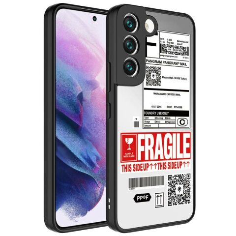 Galaxy S21 FE Kılıf Aynalı Desenli Kamera Korumalı Parlak Patinda Mirror Kapak Yazı