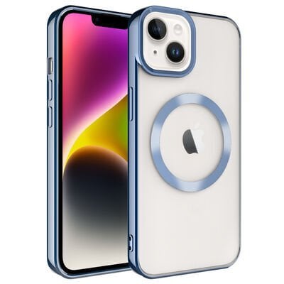 Apple iPhone 14 Plus Kılıf Magsafe Wireless Şarj Özellikli Patinda Setro Silikon