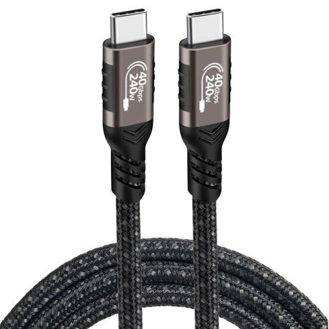 Qgeem QG01 Type-C to Type-C USB4 PD Data Kablosu 240W 40Gbps 8K@60Hz 0.2 Metre