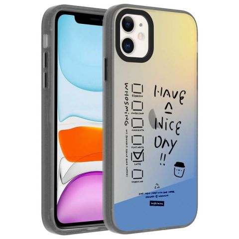 Apple iPhone 11 Kılıf Desenli Patinda Dragon Sert Kapak