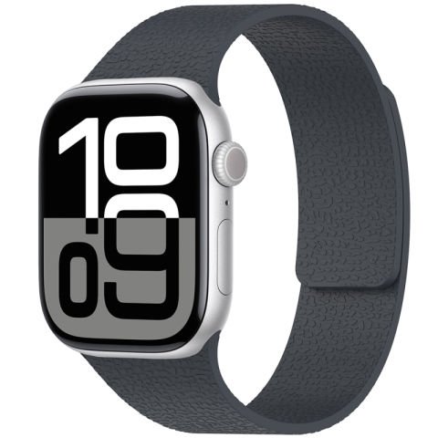 Apple Watch 7 45mm Patinda KRD-136 Kabartma Desenli Silikon Kordon