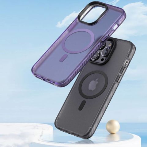 Apple iPhone 14 Pro Kılıf Mat Arka Yüzey Wireless Şarj Özellikli Patinda Locik Kapak