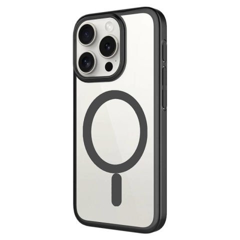 Apple iPhone 15 Pro Kılıf Wireless Şarj Özellikli Sert PC Patinda Mat Riksos Magsafe Kapak