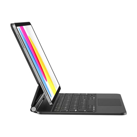 Apple iPad 10.Nesil 2022 10.9'' Klavyeli Kılıf Touchpad Klavye Aydınlatmalı Wiwu KX005 Keyboard