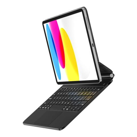 Apple iPad 10.Nesil 2022 10.9'' Klavyeli Kılıf Touchpad Klavye Aydınlatmalı Wiwu KX005 Keyboard