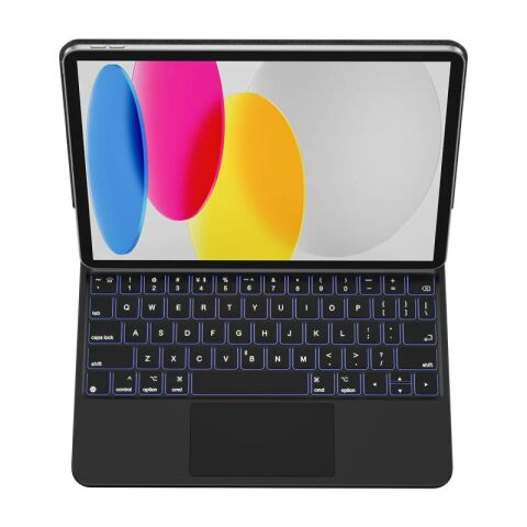 Apple iPad 10.Nesil 2022 10.9'' Klavyeli Kılıf Touchpad Klavye Aydınlatmalı Wiwu KX005 Keyboard