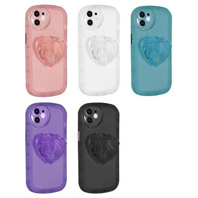 Apple iPhone 12 Kılıf Kamera Korumalı Pop Soketli Renkli Patinda Ofro Kapak