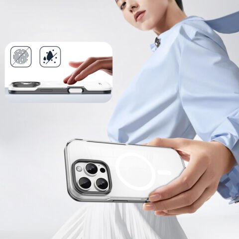Apple iPhone 16 Pro Max Kılıf Magsafe Şarj Özellikli Çıkarılabilir Arka Yüzeyli Patinda Polar Kapak