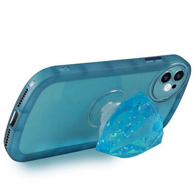 Apple iPhone 12 Kılıf Kamera Korumalı Pop Soketli Renkli Patinda Ofro Kapak