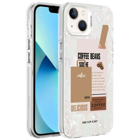 Apple iPhone 14 Kılıf Mermer Desenli Patinda Marbello Kapak