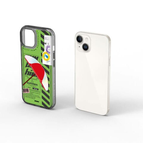 Apple iPhone 15 Kılıf Çift Katman Desenli Wiwu Summer Serisi Kapak