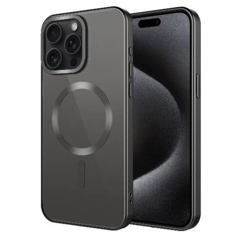 Apple iPhone 15 Pro Max Kılıf Mat Tasarımlı Magsafe Wireless Şarj Özellikli Patinda Mat Setro Kapak