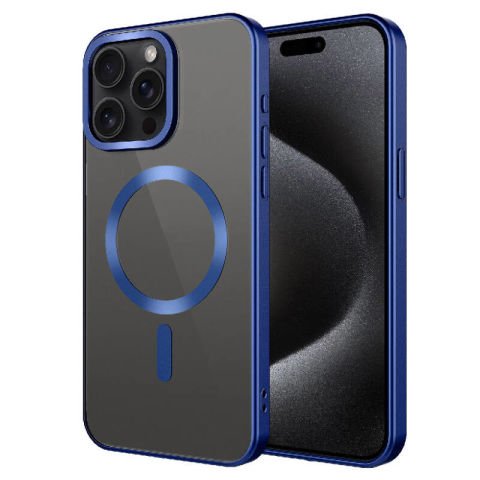 Apple iPhone 15 Pro Max Kılıf Mat Tasarımlı Magsafe Wireless Şarj Özellikli Patinda Mat Setro Kapak