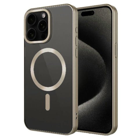 Apple iPhone 15 Pro Max Kılıf Mat Tasarımlı Magsafe Wireless Şarj Özellikli Patinda Mat Setro Kapak