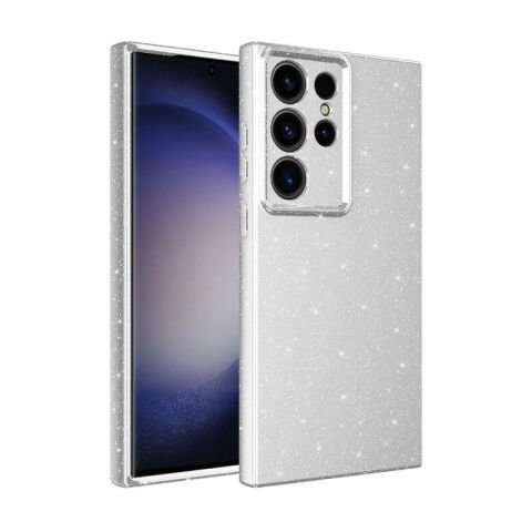 Galaxy S24 Ultra Kılıf Kamera Korumalı Simli Lüks Patinda Koton Kapak