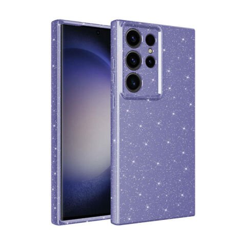 Galaxy S24 Ultra Kılıf Kamera Korumalı Simli Lüks Patinda Koton Kapak