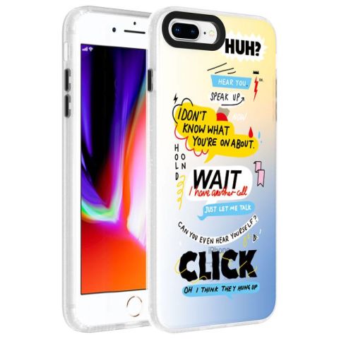 Apple iPhone 7 Plus Kılıf Desenli Patinda Dragon Sert Kapak