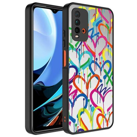 Xiaomi Redmi 9T Kılıf Aynalı Desenli Kamera Korumalı Parlak Patinda Mirror Kapak