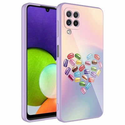 Galaxy A12 Kılıf Kamera Korumalı Desenli Sert Silikon Patinda Epoksi Kapak