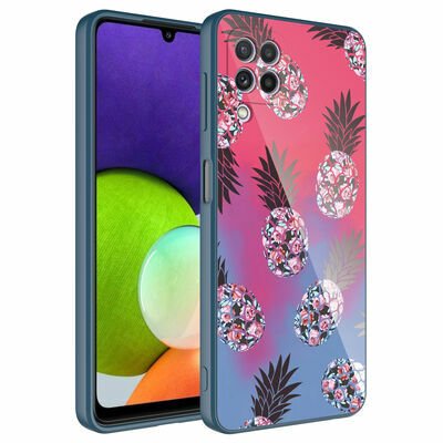 Galaxy A12 Kılıf Kamera Korumalı Desenli Sert Silikon Patinda Epoksi Kapak