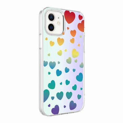 Apple iPhone 12 Kılıf Patinda M-Blue Desenli Kapak