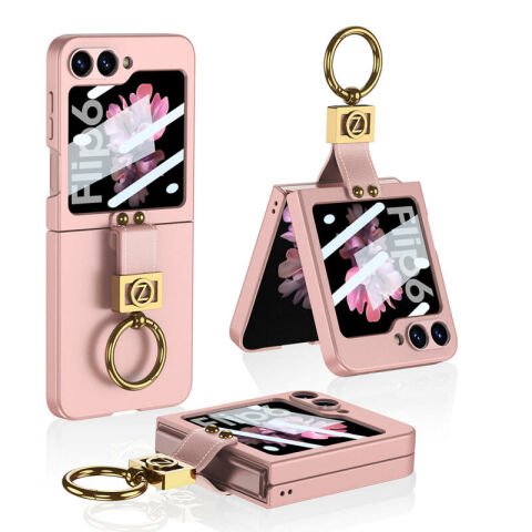 Galaxy Z Flip 6 Kılıf Patinda Z Harfli Yüzüklü Kıpta Kapak