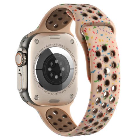 Apple Watch 44mm Kordon Yeni Seri 2023 KRD-02 Silikon Strap Kayış