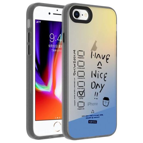 Apple iPhone SE 2022 Kılıf Desenli Patinda Dragon Sert Kapak