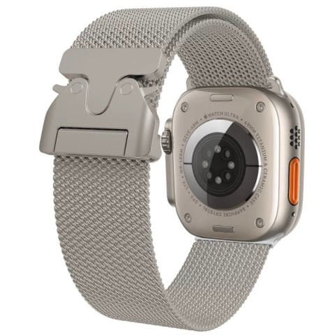 Apple Watch 10 42mm Patinda KRD-25 Metal Hasır Kordon