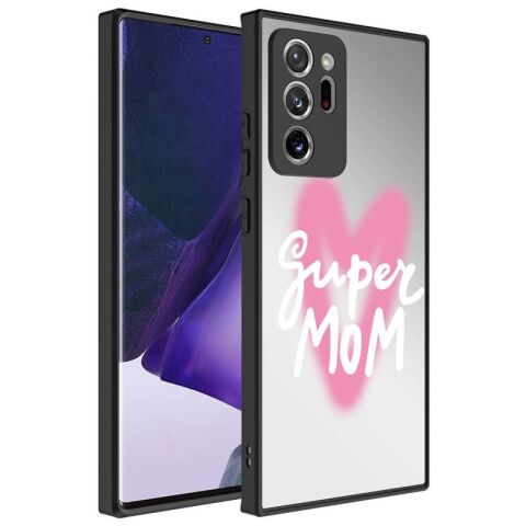 Galaxy Note 20 Ultra Kılıf Aynalı Desenli Kamera Korumalı Parlak Patinda Mirror Kapak