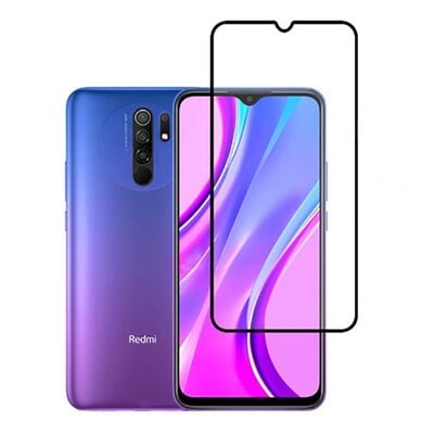 Xiaomi Redmi 9 Patinda Kenarları Kırılmaya Dayanıklı Cam Ekran Koruyucu