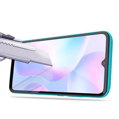 Xiaomi Redmi 9 Patinda Kenarları Kırılmaya Dayanıklı Cam Ekran Koruyucu