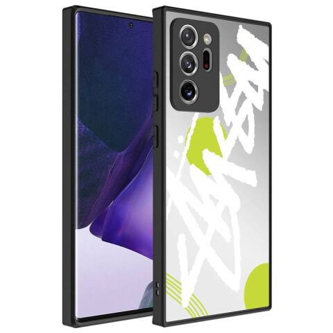 Galaxy Note 20 Ultra Kılıf Aynalı Desenli Kamera Korumalı Parlak Patinda Mirror Kapak