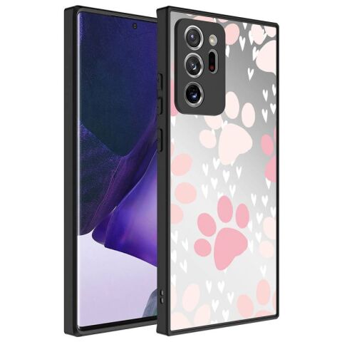 Galaxy Note 20 Ultra Kılıf Aynalı Desenli Kamera Korumalı Parlak Patinda Mirror Kapak