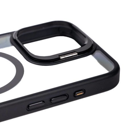 Apple iPhone 15 Pro Max Kılıf Magsafe Şarj Özellikli Standlı Patinda Magsafe Klon Lensli Kapak