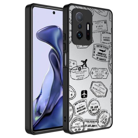 Xiaomi Mi 11T Pro 5G Kılıf Aynalı Desenli Kamera Korumalı Parlak Patinda Mirror Kapak