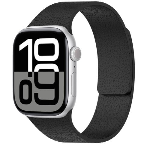 Apple Watch 10 42mm Patinda KRD-136 Kabartma Desenli Silikon Kordon