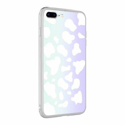 Apple iPhone 7 Plus Kılıf Patinda M-Blue Desenli Kapak