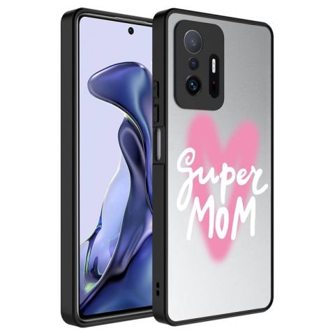 Xiaomi Mi 11T 5G Kılıf Aynalı Desenli Kamera Korumalı Parlak Patinda Mirror Kapak