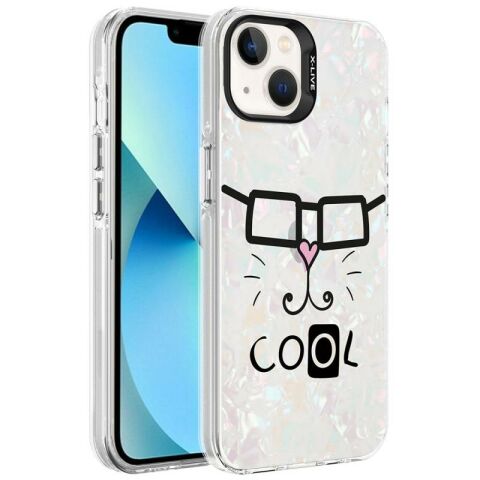 Apple iPhone 13 Kılıf Mermer Desenli Patinda Marbello Kapak