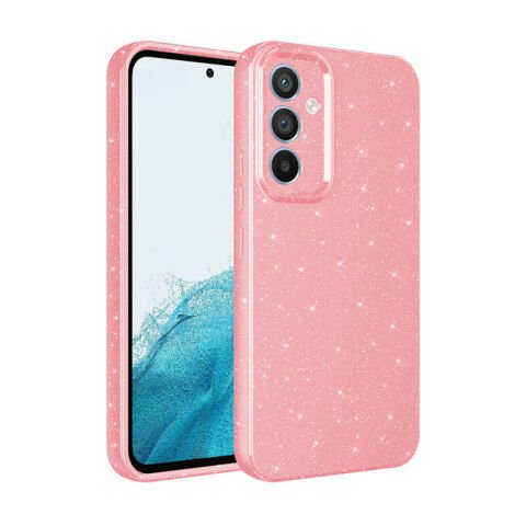 Galaxy S24 Kılıf Kamera Korumalı Simli Lüks Patinda Koton Kapak