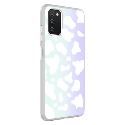 Galaxy A03S Kılıf Patinda M-Blue Desenli Kapak