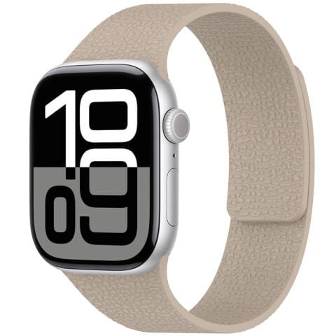 Apple Watch 7 41mm Patinda KRD-136 Kabartma Desenli Silikon Kordon
