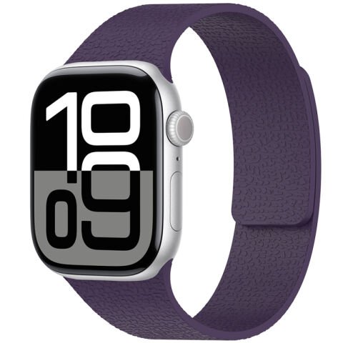 Apple Watch 7 41mm Patinda KRD-136 Kabartma Desenli Silikon Kordon
