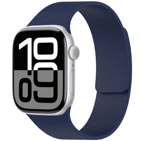 Apple Watch 7 41mm Patinda KRD-136 Kabartma Desenli Silikon Kordon